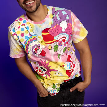 Killer Klowns from Outer Space Tie-Dye Unisex Tee, Image 2